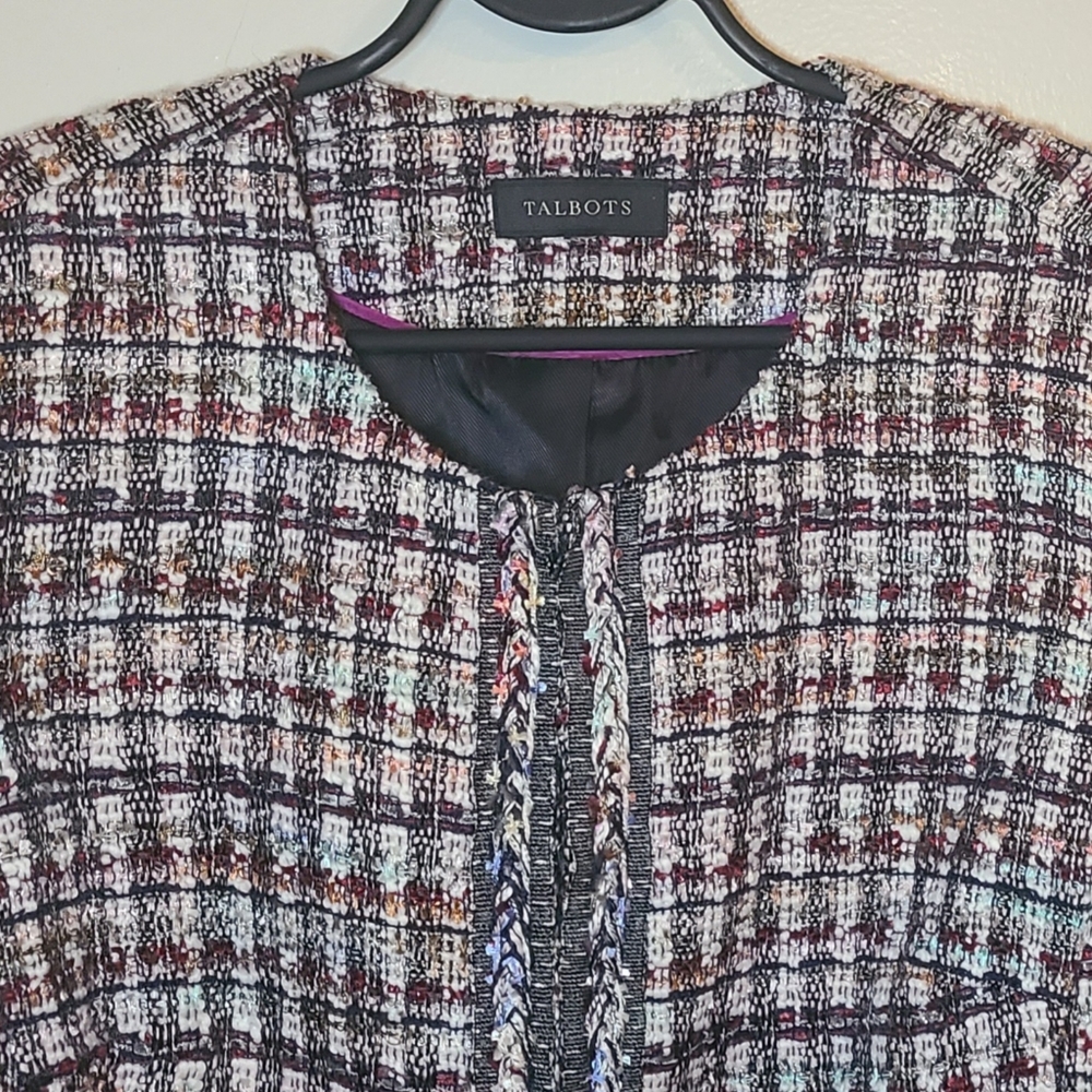 Talbots | Jacket - Adele, Tweed, Collarless (Multi-colored), 14